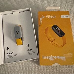 Fitbit Inspire 3 Health + Fitness Tracker Yellow/Orange Sleep Monitor GPS